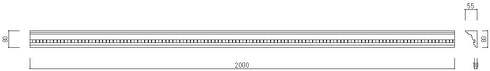 U80-55D | 廻り縁 | PUF | 無塗装品